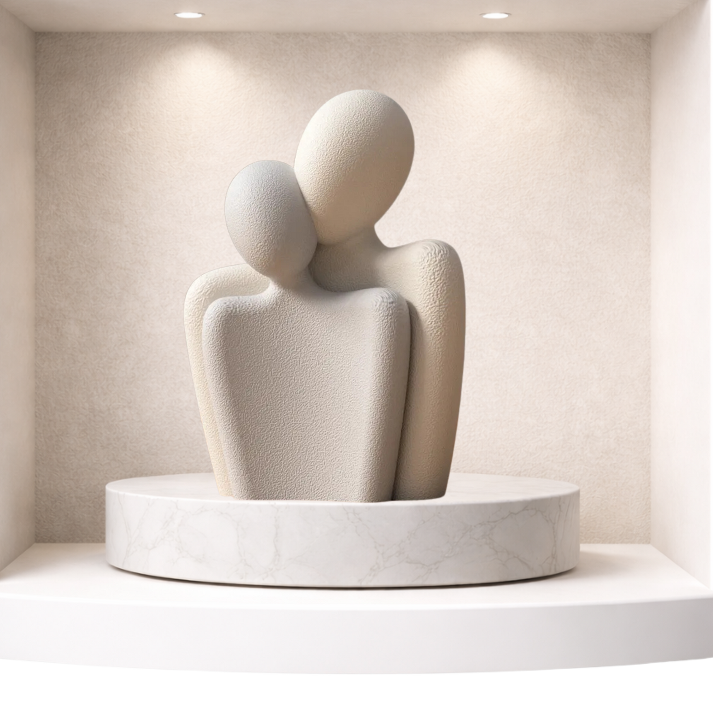 Liebende Skulptur modern auf Podestt