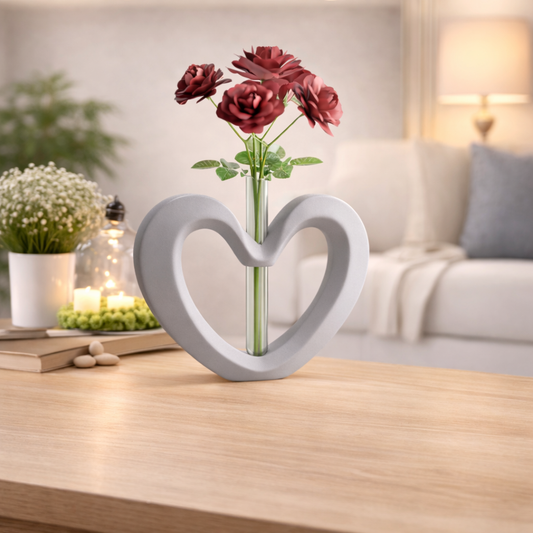 Herzvase in Steinoptik